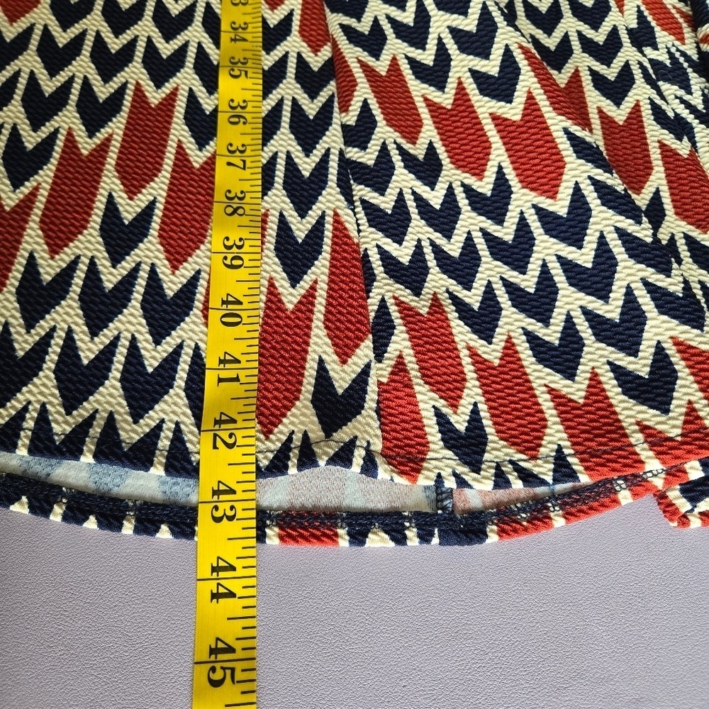 Hanni Geometric Print A-line Dress Size 2X Retro 70s Revival Flirty Eclectic Mod - Picture 9 of 9